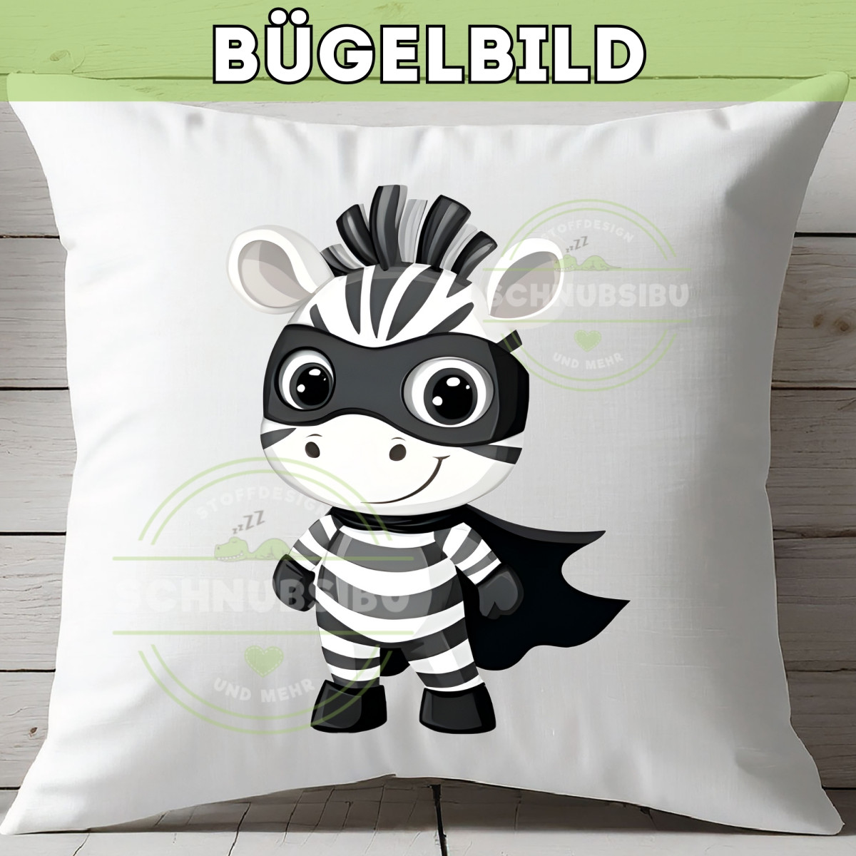 Bügelbild Superhelden Tiere - Zebra